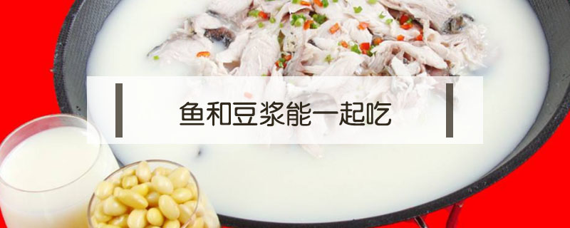 魚和豆?jié){能一起吃嗎