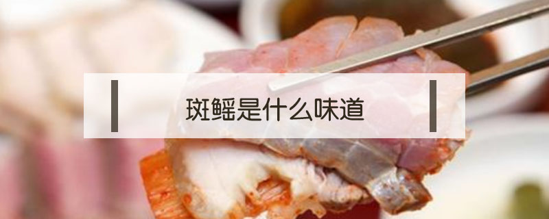 斑鰩是什么味道