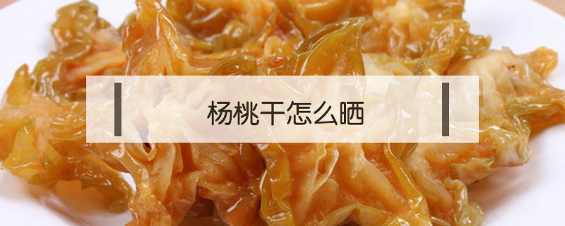 楊桃干怎么曬