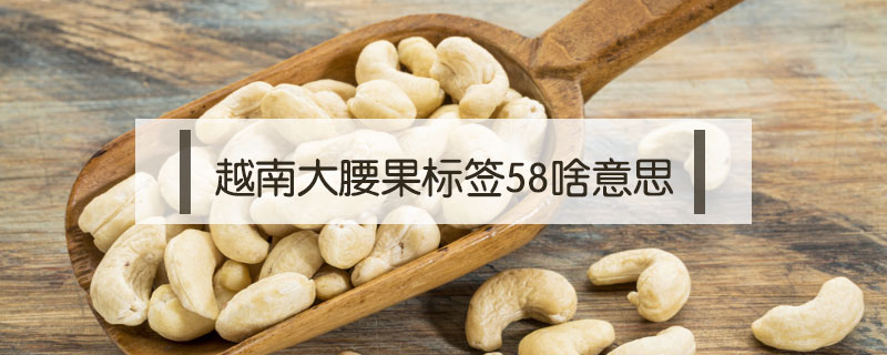越南大腰果標(biāo)簽58啥意思