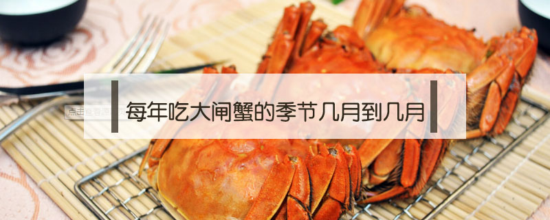 每年吃大閘蟹的季節幾月到幾月