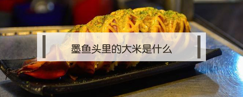 墨魚頭里的大米是什么