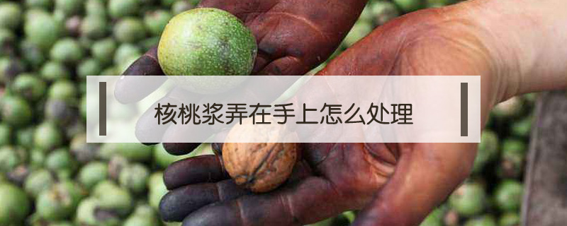 核桃漿弄在手上怎么處理