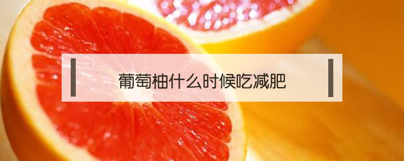 葡萄柚什么時候吃減肥