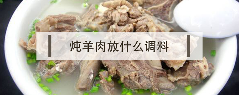 燉羊肉放什么調料