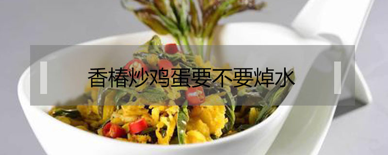 香椿炒雞蛋要不要焯水