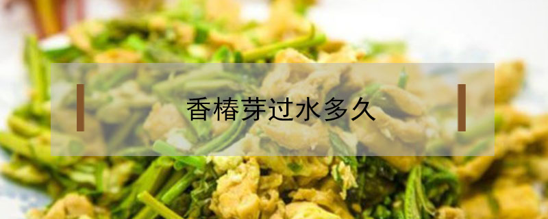 香椿芽過水多久