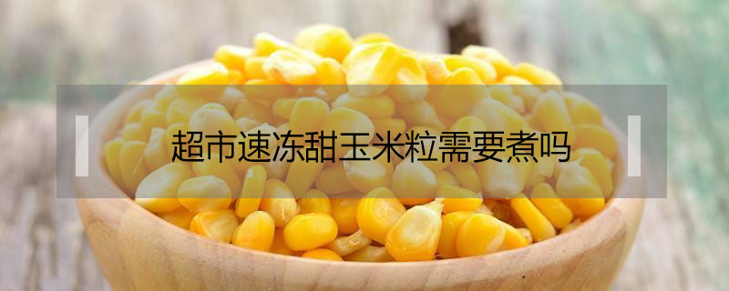 超市速凍甜玉米粒需要煮嗎