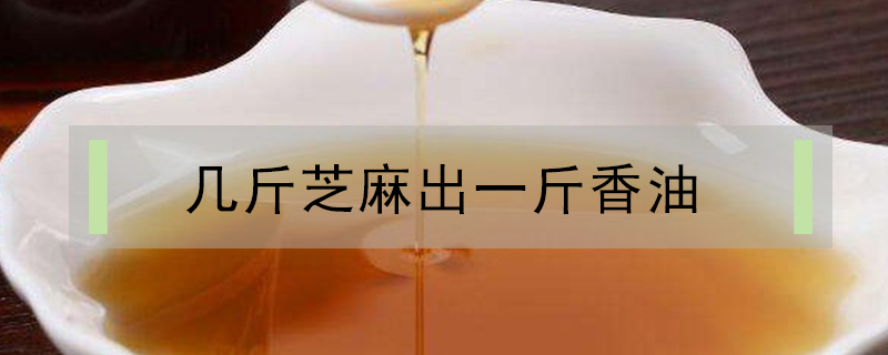 幾斤芝麻出一斤香油