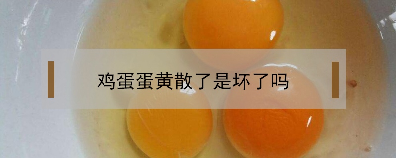 雞蛋蛋黃散了是壞了嗎
