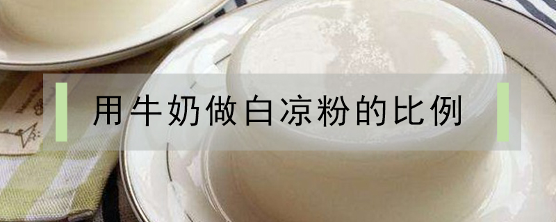用牛奶做白涼粉的比例