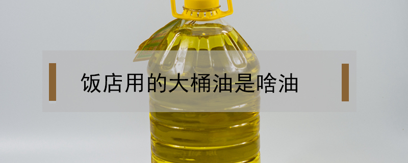 飯店用的大桶油是啥油