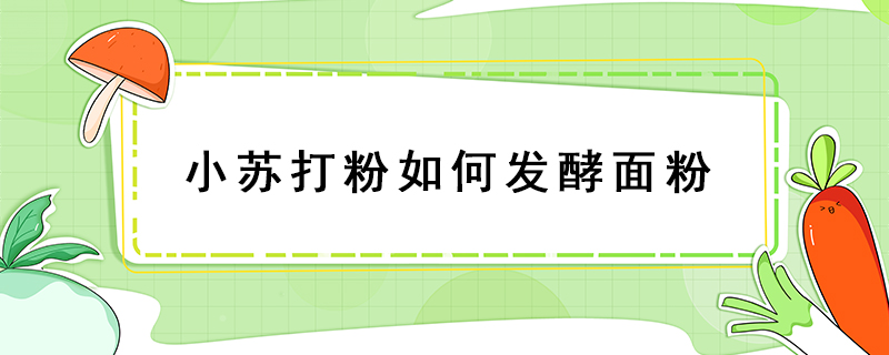 小蘇打粉如何發(fā)酵面粉