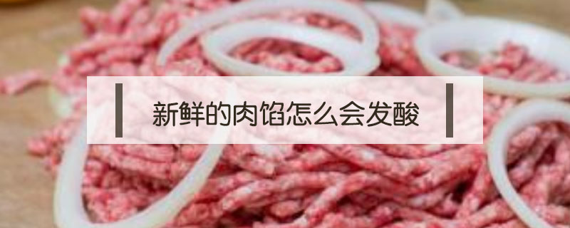 新鮮的肉餡怎么會(huì)發(fā)酸