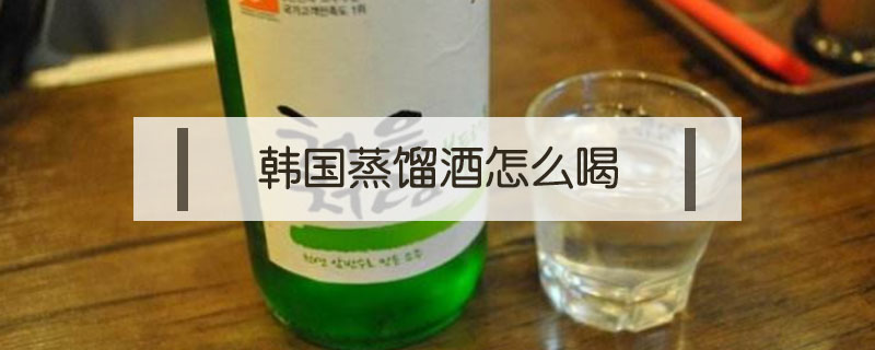 韓國蒸餾酒怎么喝