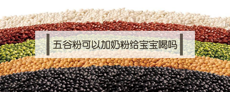 五谷粉可以加奶粉給寶寶喝嗎