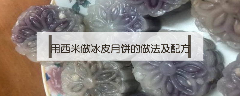 用西米做冰皮月餅的做法及配方