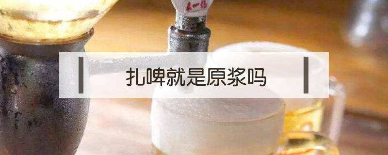 扎啤就是原漿嗎