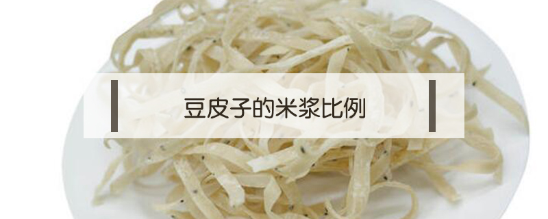 豆皮子的米漿比例