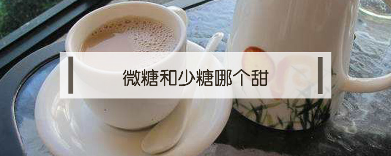 微糖和少糖哪個甜