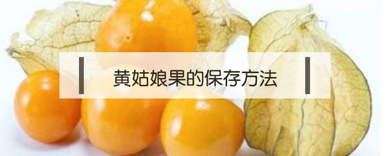 黃姑娘果的保存方法