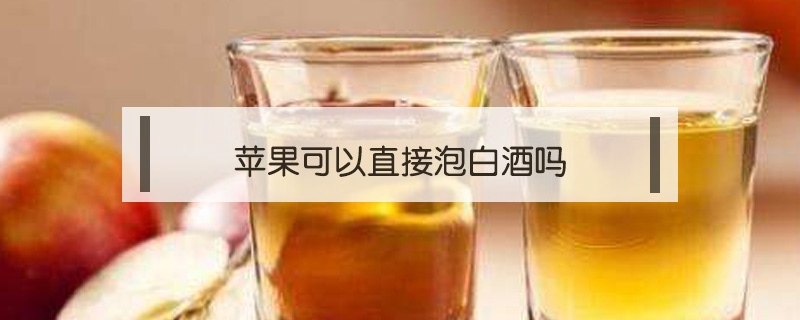 蘋果可以直接泡白酒嗎
