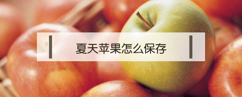 夏天蘋果怎么保存