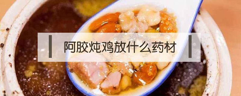阿膠燉雞放什么藥材