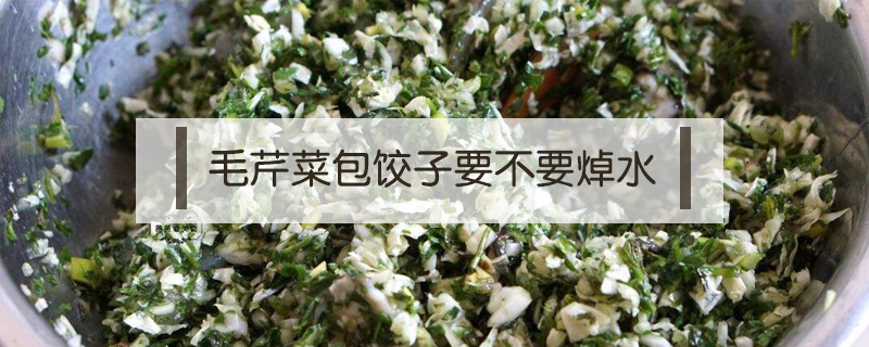 毛芹菜包餃子要不要焯水