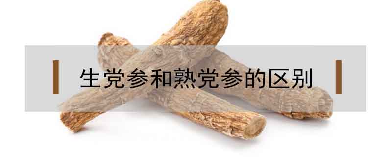 生黨參和熟黨參的區(qū)別