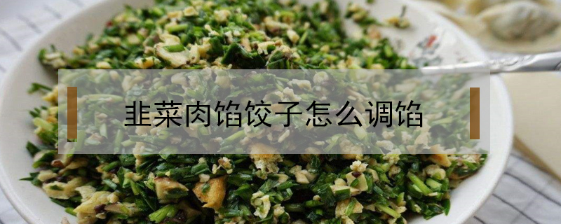 韭菜肉餡餃子怎么調(diào)餡
