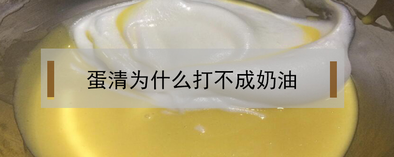 蛋清為什么打不成奶油