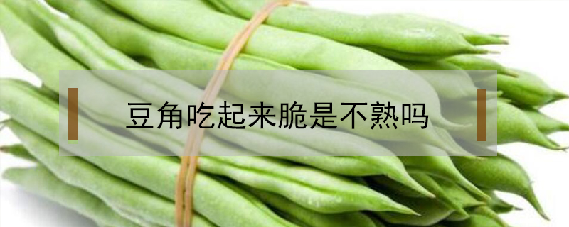 豆角吃起來脆是不熟嗎