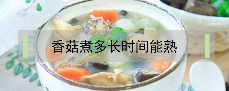 香菇煮多長時間能熟