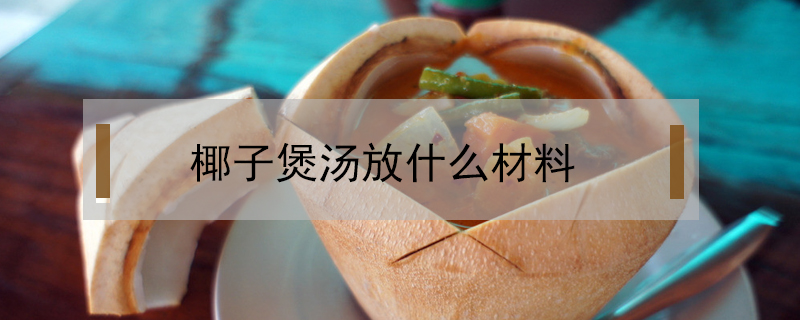 椰子煲湯放什么材料
