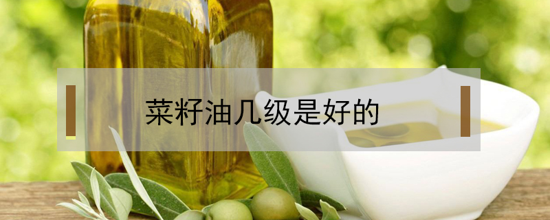 菜籽油幾級是好的