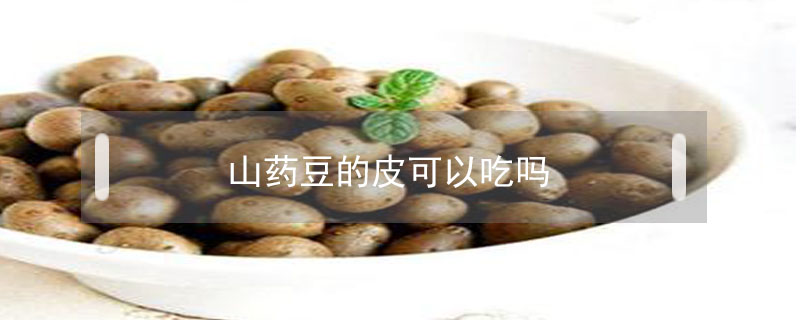 山藥豆的皮可以吃嗎