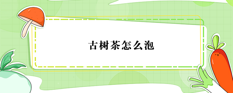 古樹茶怎么泡