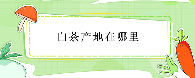 白茶產地在哪里