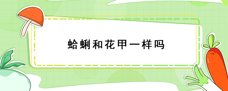蛤蜊和花甲一樣嗎