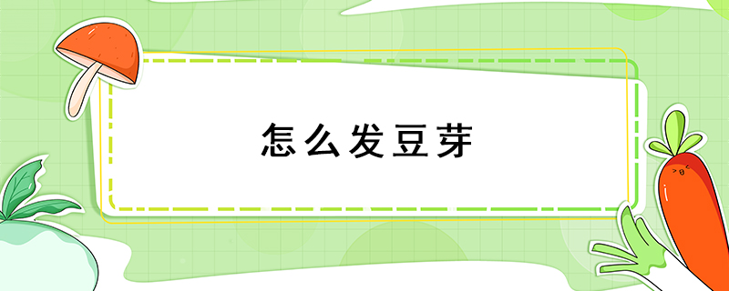 怎么發豆芽