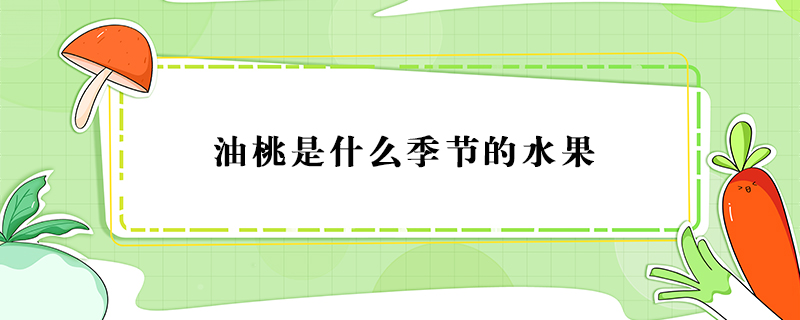 油桃是什么季節的水果